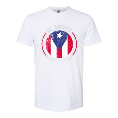 El Bronx Design Gift Puerto Rico Boricua Bandera Flag Varsity Gift Softstyle® CVC T-Shirt