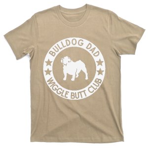 English Bulldog Dad Wiggle Butt Club Fathers Day T-Shirt