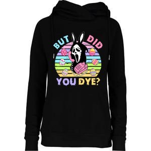 Easter But Did You Dye Easter Day Horror Bunny Ear Graphic Womens Funnel Neck Pullover Hood