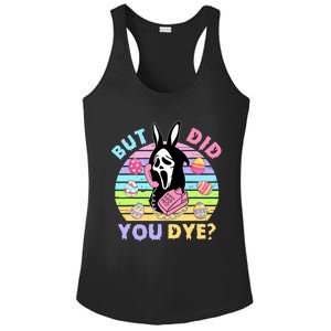 Easter But Did You Dye Easter Day Horror Bunny Ear Graphic Ladies PosiCharge Competitor Racerback Tank