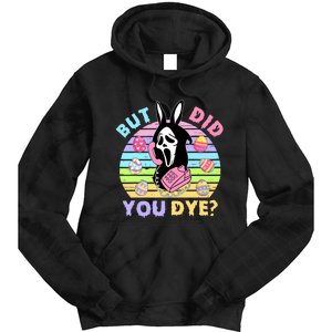 Easter But Did You Dye Easter Day Horror Bunny Ear Graphic Tie Dye Hoodie