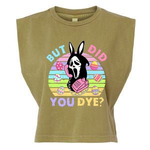 Easter But Did You Dye Easter Day Horror Bunny Ear Graphic Garment-Dyed Women's Muscle Tee