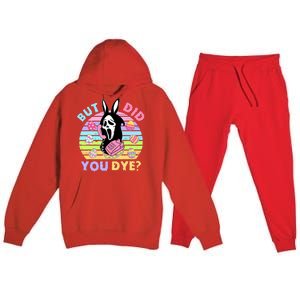 Easter But Did You Dye Easter Day Horror Bunny Ear Graphic Premium Hooded Sweatsuit Set