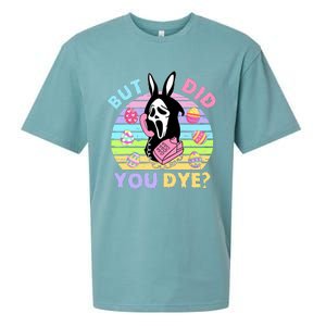 Easter But Did You Dye Easter Day Horror Bunny Ear Graphic Sueded Cloud Jersey T-Shirt