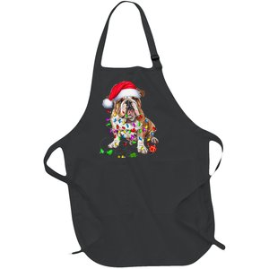 English Bulldog Dog Christmas Ornament Tree Dog Mom Dad Full-Length Apron With Pockets