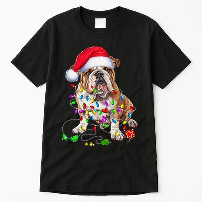 English Bulldog Dog Christmas Ornament Tree Dog Mom Dad Tall T-Shirt