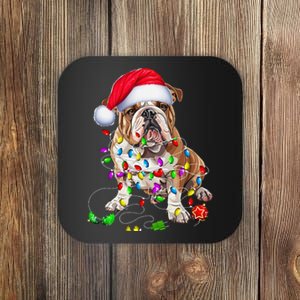 English Bulldog Dog Christmas Ornament Tree Dog Mom Dad Coaster