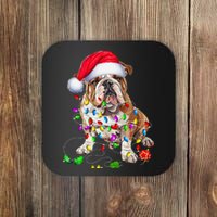 English Bulldog Dog Christmas Ornament Tree Dog Mom Dad Coaster