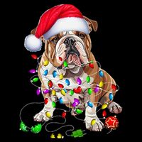 English Bulldog Dog Christmas Ornament Tree Dog Mom Dad Kids T-Shirt