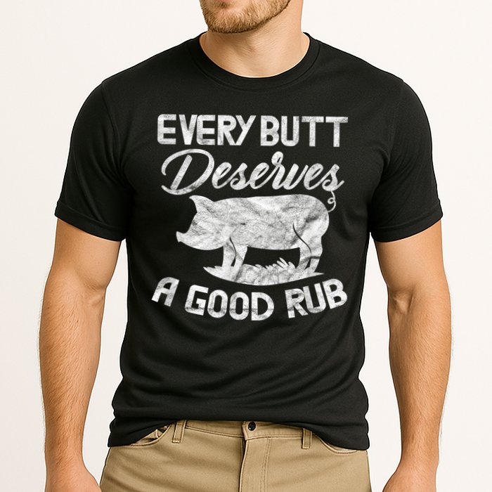 Every Butt Deserves A Good Rub Funny BBQ Cooling Performance Crew T-Shirt