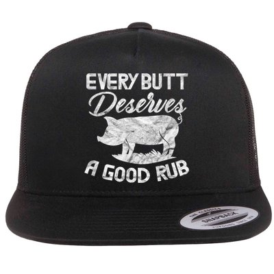 Every Butt Deserves A Good Rub Funny BBQ Flatbill Hat