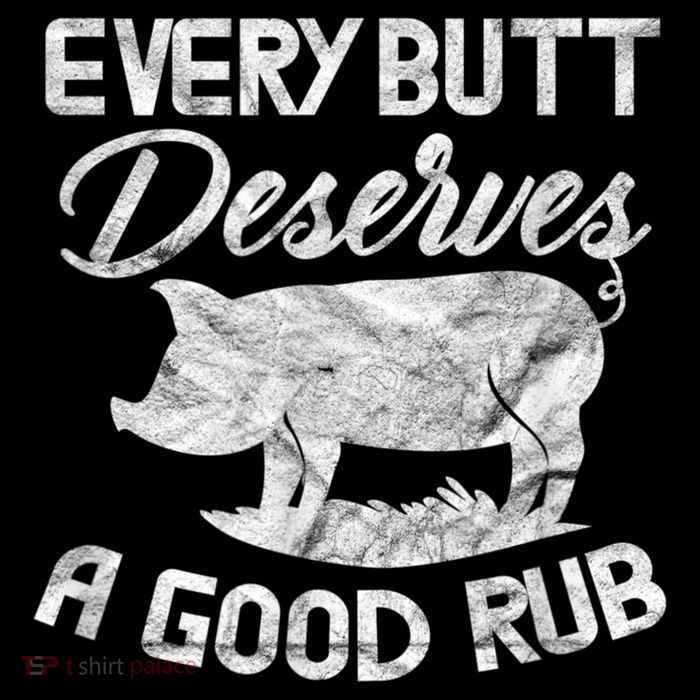 Every Butt Deserves A Good Rub Funny BBQ Pom Pom 12in Knit Beanie