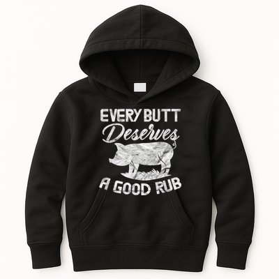 Every Butt Deserves A Good Rub Funny BBQ Kids Hoodie