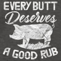 Every Butt Deserves A Good Rub Funny BBQ Vector Backpack