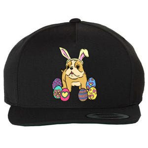 Easter Bulldog Dog Mom Dad Funny Gift Egg Hunt Wool Snapback Cap