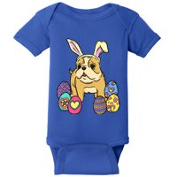 Easter Bulldog Dog Mom Dad Funny Gift Egg Hunt Baby Bodysuit