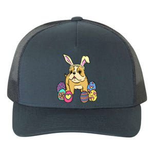 Easter Bulldog Dog Mom Dad Funny Gift Egg Hunt Yupoong Adult 5-Panel Trucker Hat