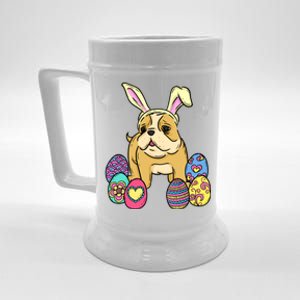 Easter Bulldog Dog Mom Dad Funny Gift Egg Hunt Beer Stein