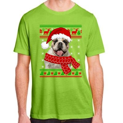 English Bulldog Dog Ugly Sweater Christmas Puppy Dog Lover Cool Gift Adult ChromaSoft Performance T-Shirt