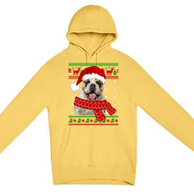 English Bulldog Dog Ugly Sweater Christmas Puppy Dog Lover Cool Gift Premium Pullover Hoodie