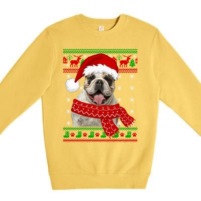 English Bulldog Dog Ugly Sweater Christmas Puppy Dog Lover Cool Gift Premium Crewneck Sweatshirt