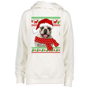 English Bulldog Dog Ugly Sweater Christmas Puppy Dog Lover Cool Gift Womens Funnel Neck Pullover Hood