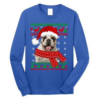 English Bulldog Dog Ugly Sweater Christmas Puppy Dog Lover Cool Gift Long Sleeve Shirt