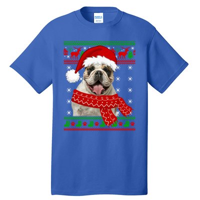 English Bulldog Dog Ugly Sweater Christmas Puppy Dog Lover Cool Gift Tall T-Shirt