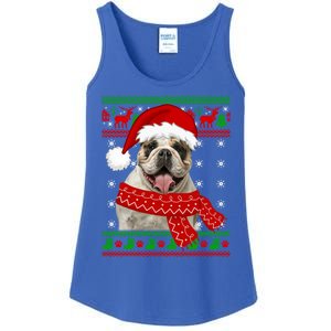 English Bulldog Dog Ugly Sweater Christmas Puppy Dog Lover Cool Gift Ladies Essential Tank