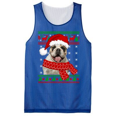 English Bulldog Dog Ugly Sweater Christmas Puppy Dog Lover Cool Gift Mesh Reversible Basketball Jersey Tank