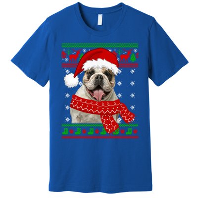 English Bulldog Dog Ugly Sweater Christmas Puppy Dog Lover Cool Gift Premium T-Shirt