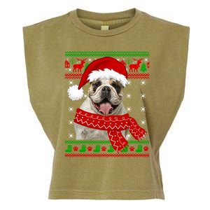 English Bulldog Dog Ugly Sweater Christmas Puppy Dog Lover Cool Gift Garment-Dyed Women's Muscle Tee