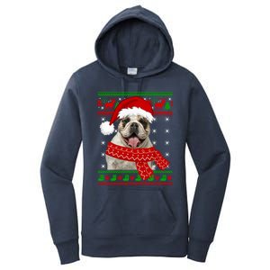 English Bulldog Dog Ugly Sweater Christmas Puppy Dog Lover Cool Gift Women's Pullover Hoodie