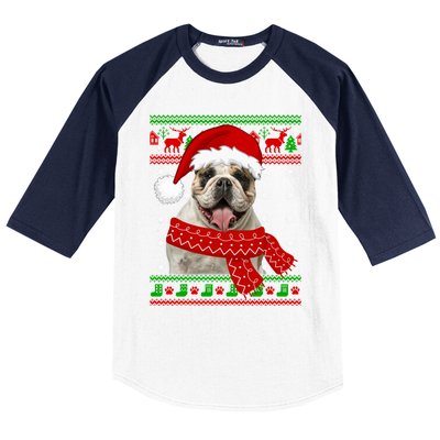 English Bulldog Dog Ugly Sweater Christmas Puppy Dog Lover Cool Gift Baseball Sleeve Shirt