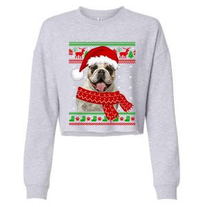 English Bulldog Dog Ugly Sweater Christmas Puppy Dog Lover Cool Gift Cropped Pullover Crew