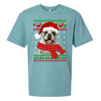 English Bulldog Dog Ugly Sweater Christmas Puppy Dog Lover Cool Gift Sueded Cloud Jersey T-Shirt