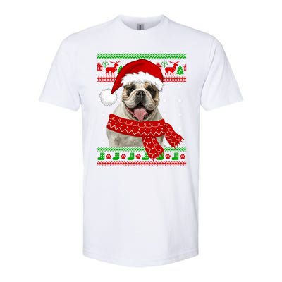 English Bulldog Dog Ugly Sweater Christmas Puppy Dog Lover Cool Gift Softstyle CVC T-Shirt