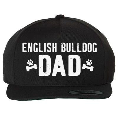 English Bulldog Dad - Funny English Bulldog Lover Outfit Wool Snapback Cap