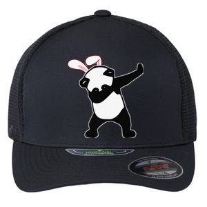 Easter Bunny Dabbing Panda Bear Rabbit Ears Gift Flexfit Unipanel Trucker Cap