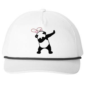 Easter Bunny Dabbing Panda Bear Rabbit Ears Gift Snapback Five-Panel Rope Hat