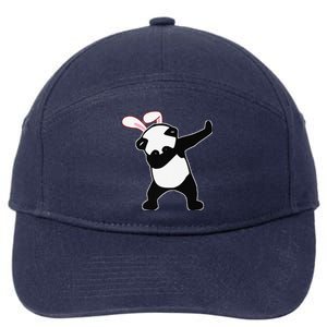 Easter Bunny Dabbing Panda Bear Rabbit Ears Gift 7-Panel Snapback Hat