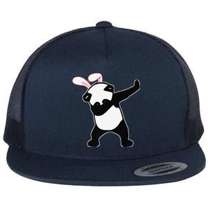 Easter Bunny Dabbing Panda Bear Rabbit Ears Gift Flat Bill Trucker Hat