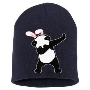 Easter Bunny Dabbing Panda Bear Rabbit Ears Gift Short Acrylic Beanie