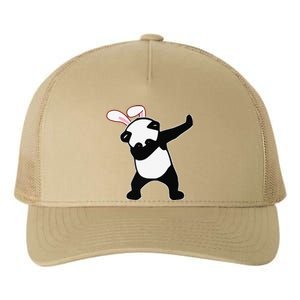 Easter Bunny Dabbing Panda Bear Rabbit Ears Gift Yupoong Adult 5-Panel Trucker Hat