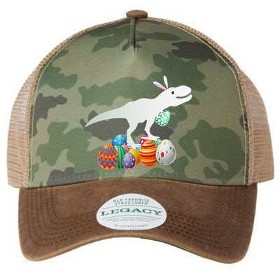 Easter Bunny Dinosaur Eggs Funny Easter Day Legacy Tie Dye Trucker Hat