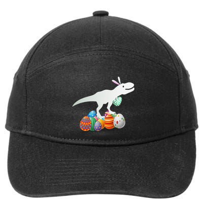 Easter Bunny Dinosaur Eggs Funny Easter Day 7-Panel Snapback Hat