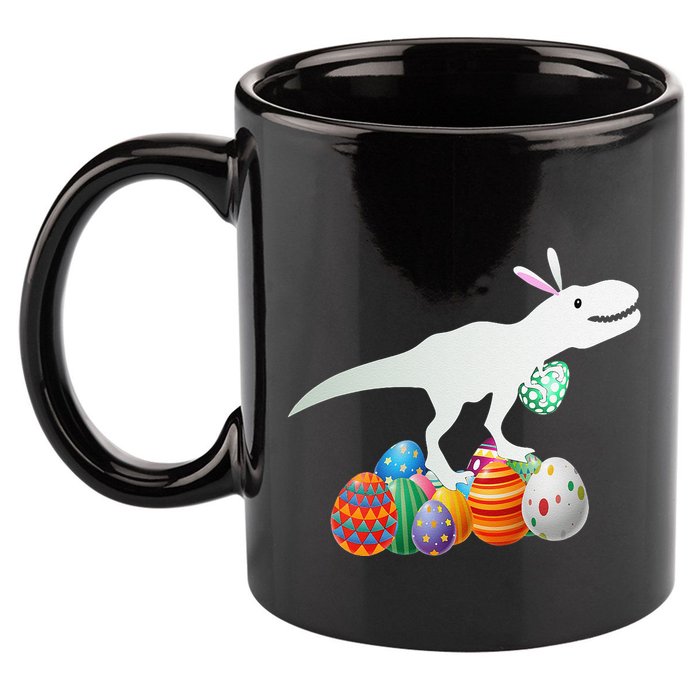 Easter Bunny Dinosaur Eggs Funny Easter Day 11oz C Handle Ceramic Mug