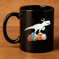 Easter Bunny Dinosaur Eggs Funny Easter Day 11oz C Handle Ceramic Mug