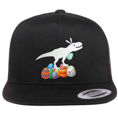 Easter Bunny Dinosaur Eggs Funny Easter Day Flatbill Hat