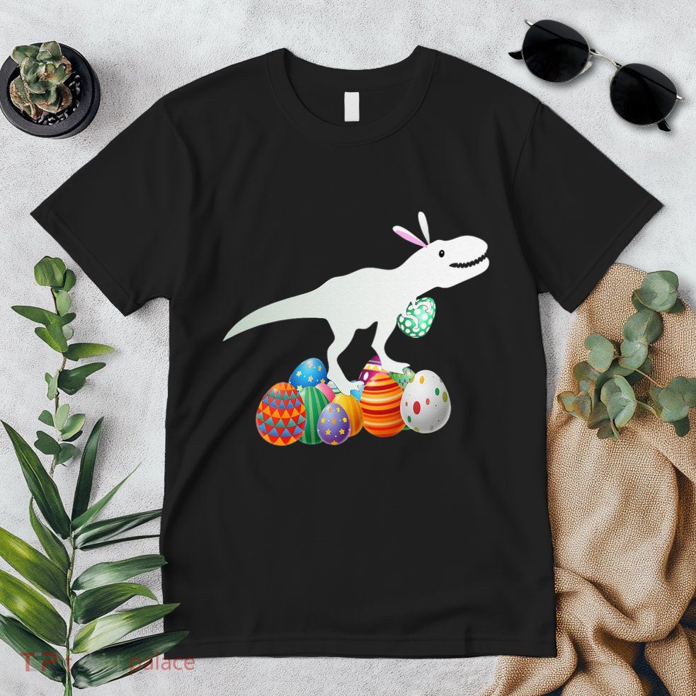 Easter Bunny Dinosaur Eggs Funny Easter Day Premium T-Shirt